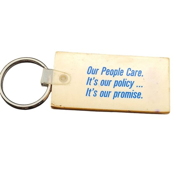 Vintage Equitable Building & Loan Association Keychain Plastic Rectangular Desig - Picture 2 of 2